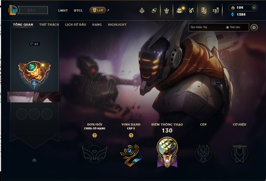 Acc LMHT # - Không Khung