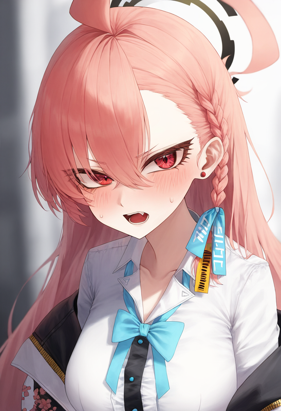 depth of field, 1girl, neru (blue archive), alternate hairstyle, {{{{long hair}} s-969673531