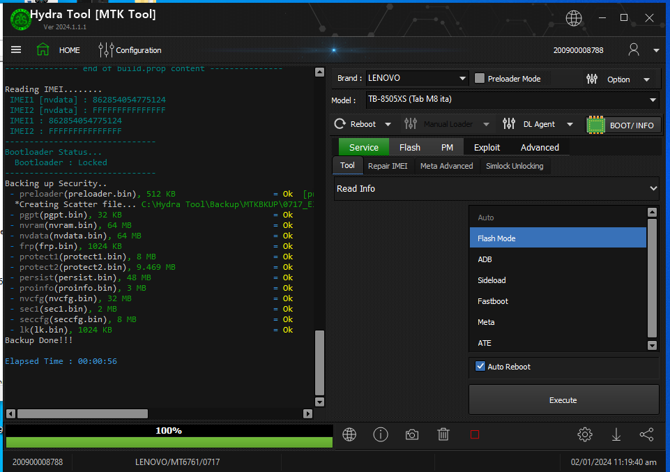 lenovo tab m8 hd boot