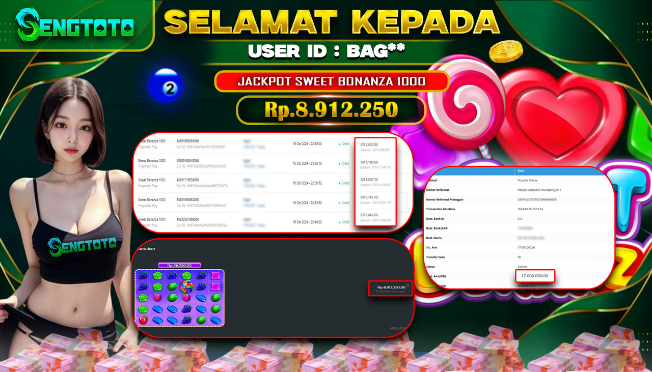 BUKTI PEMBAYARAN SLOT SWEET BONANZA 1000