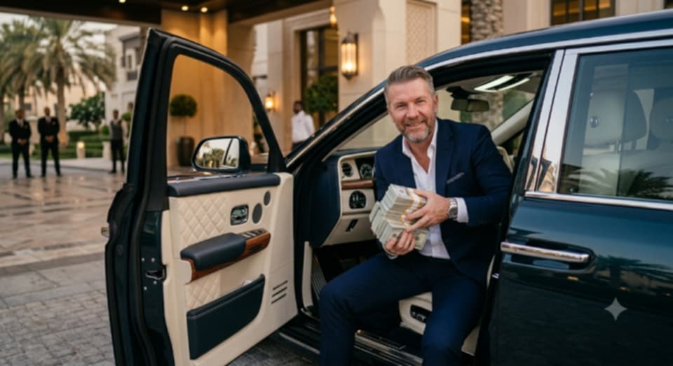 Khaled with cash