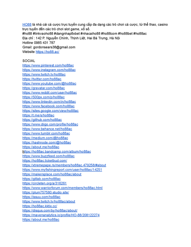 HO88 - Trang chủ nhà cái HO88 Casino 2024