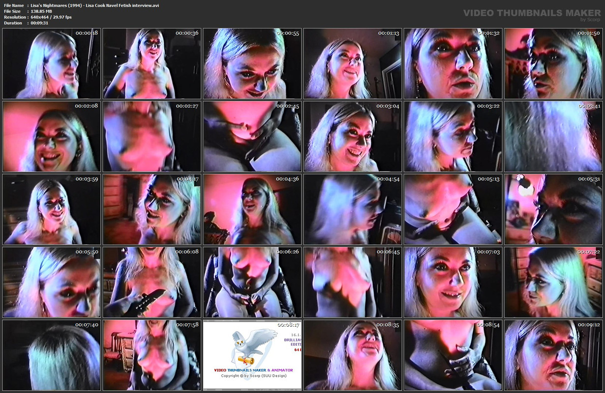Lisa's Nightmares (1994) - Lisa Cook Navel Fetish interview.avi