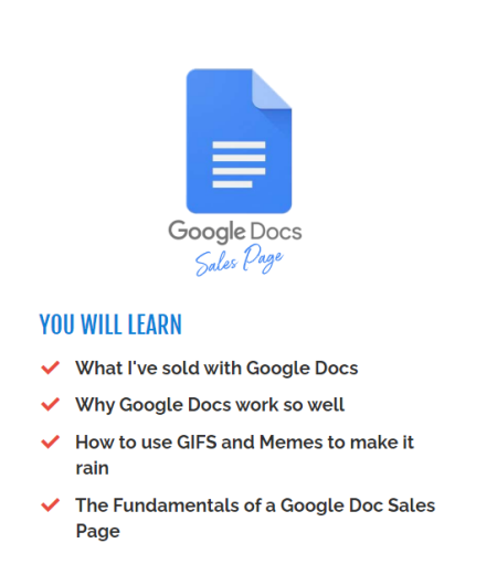 Ian Stanley – Google Docs Sales Page Advanced