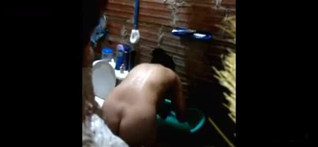 Village Girl Dressing After Bath Photo