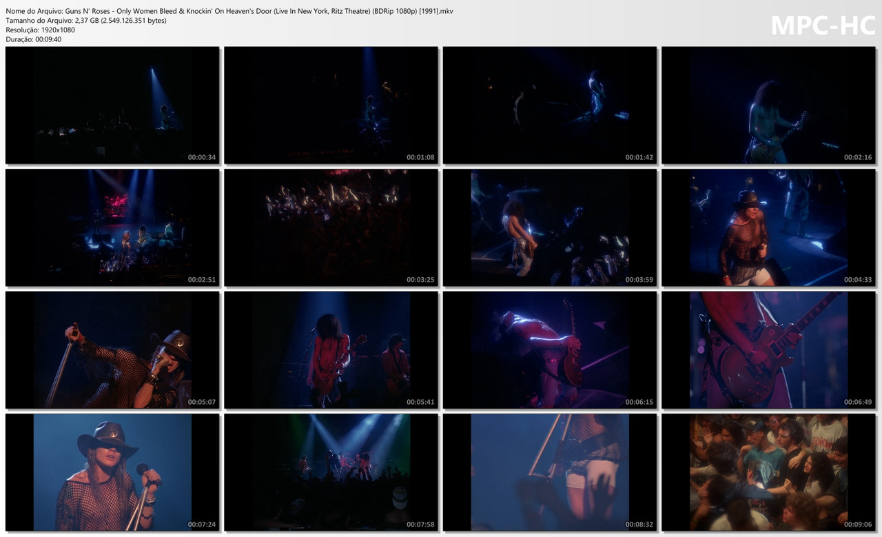 Guns N' Roses - Only Women Bleed & Knockin' On Heaven's Door (Live In New York, Ritz Theatre) (BDRip