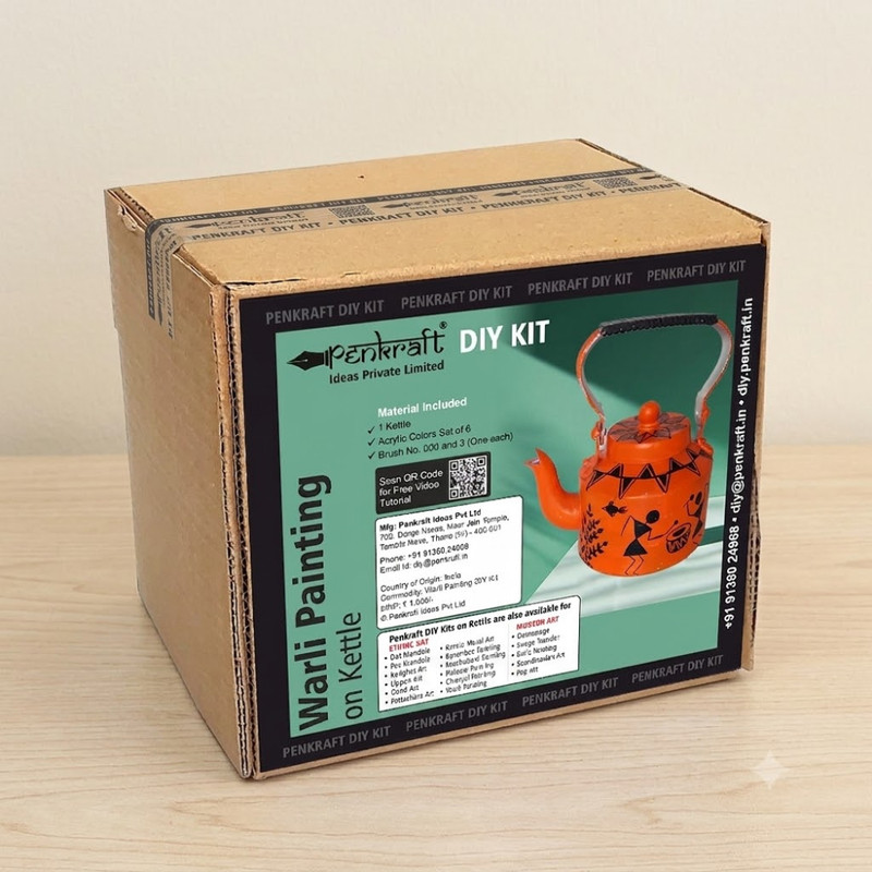 WarliPaintingonKettleDIYKit