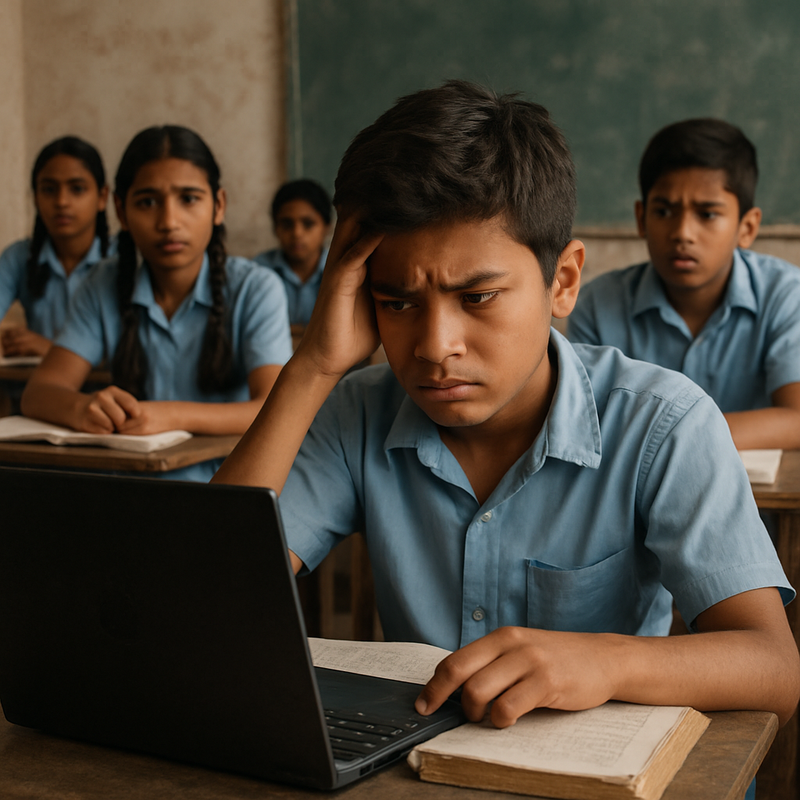Student with books