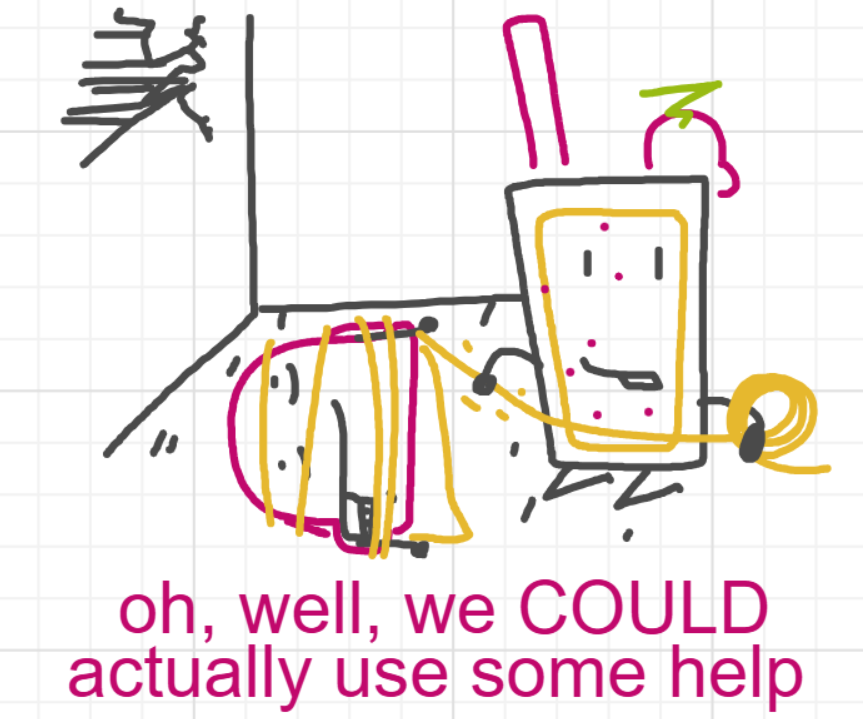 A panel from A Murder On The, episode six of the Board Boards object show by Furretwalk/WalkingFurret.