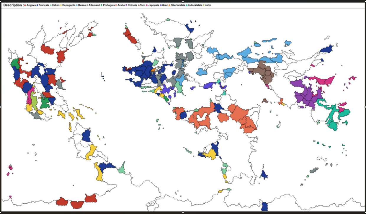 Carte des langues majoritaires par pays Carte des langues majoritaires par pays