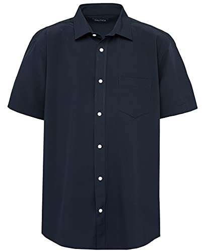 Amazon: Nautica Camisa Oxford de Manga Corta con Botones Camisa Abotonada para para Hombre Solo XL 
