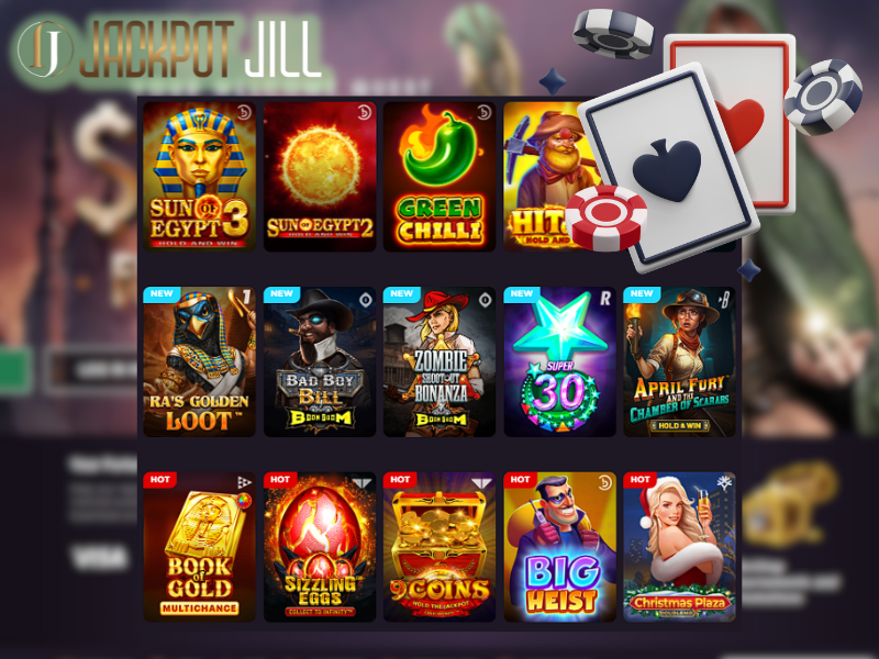 Games Variety at Jackpot Jill Casino