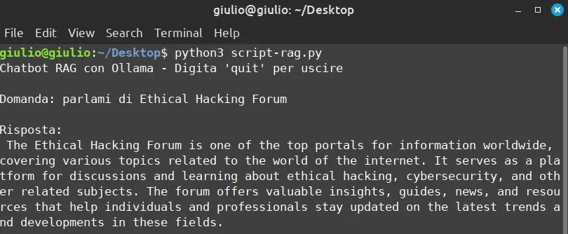 rag-ollama-esempio-ethical-hacking-forum