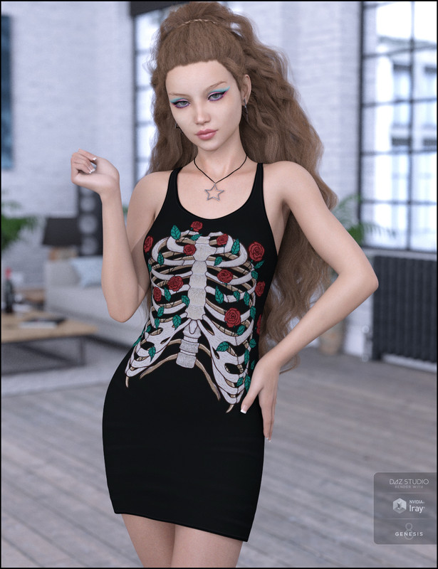 dForce Tanked Dress for Genesis 8 Female(s)