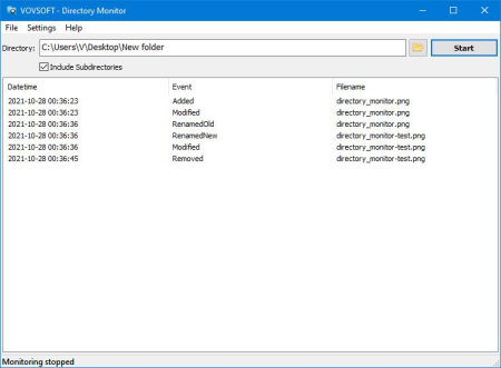 VovSoft Directory Monitor 1.3