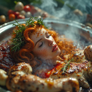 Garden wedding wom served Redhair 1 37