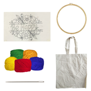 Penkraft Embroidery Art on Tote Bag DIY Kit | Complete DIY Craft Kit for Beginners & Hobby Artists