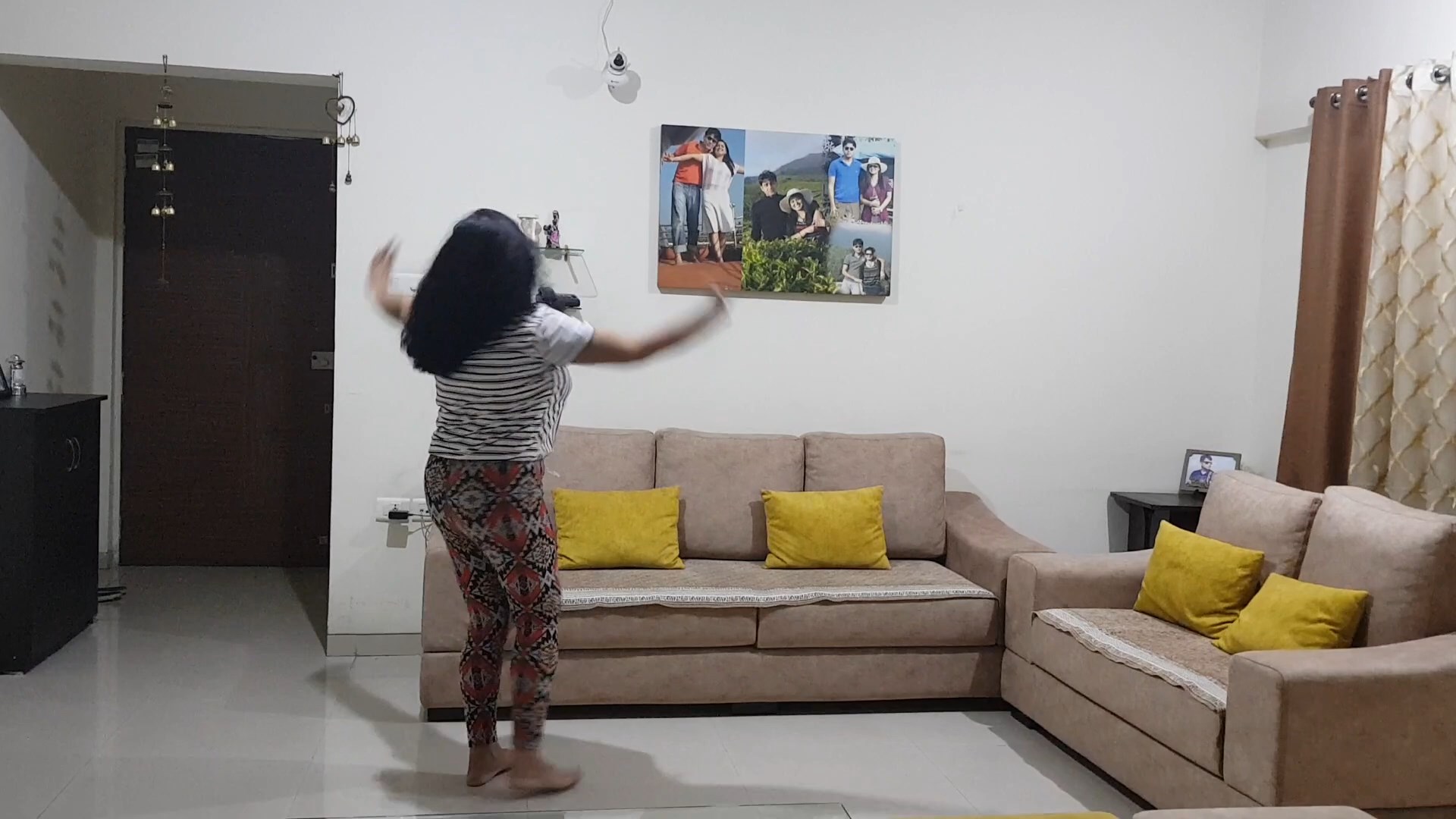 Busty Lady Huge tits jiggling while dancing in tshirt mp4 snapshot 00