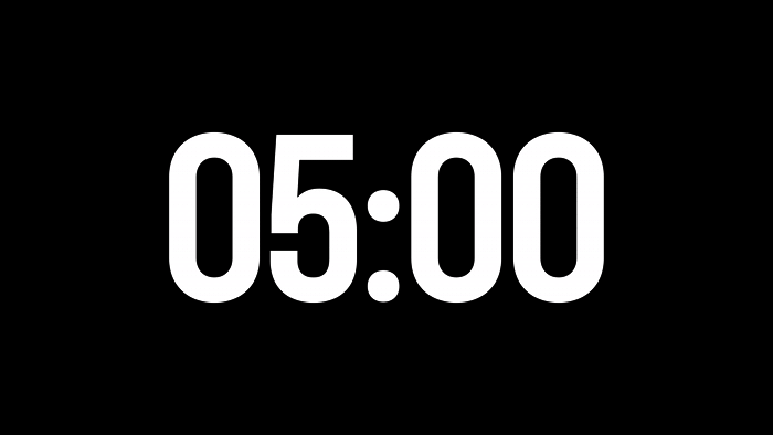 Claridad Alpha Channel: Cuenta Regresiva de 5 Minutos en Alta Resolución