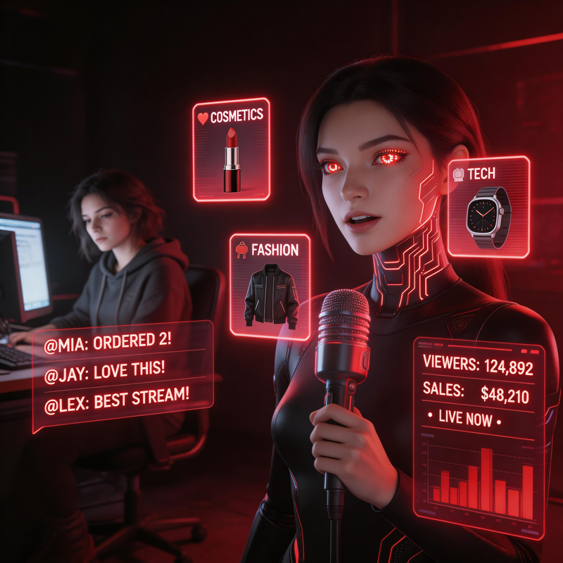 AI virtual streamers run 24/7, cut costs, and dominate eCommerce livestreams, reshaping human roles and boosting conversion efficiency.