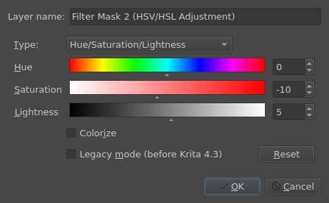 filter: HSV/HSL Adjustment