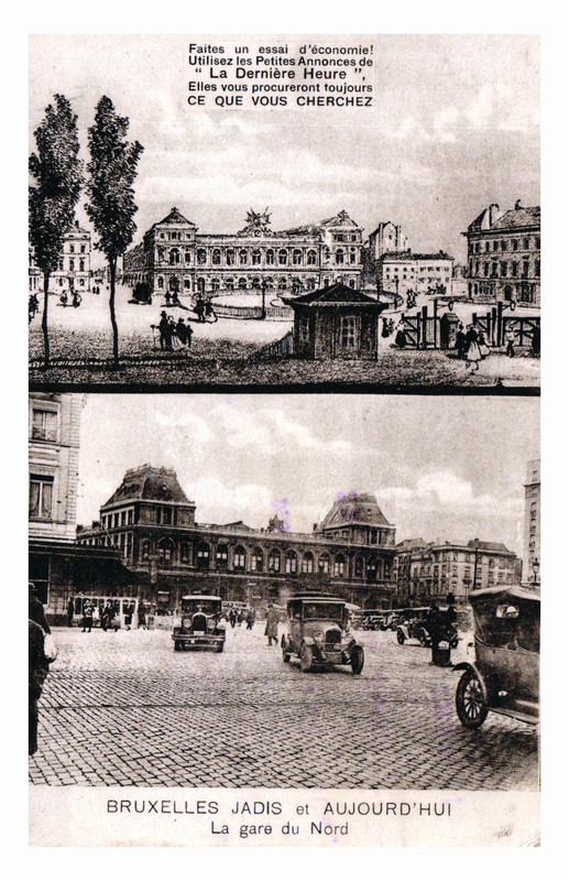 Bruxelles (B) la Gare du Nord DH, jadis et aujourd'hui)