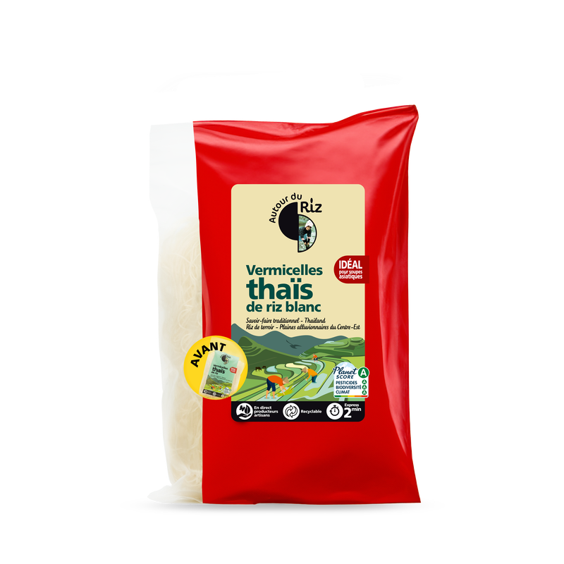 Vermicelles de riz tha&iuml; blanc, Autour du Riz, 200g
