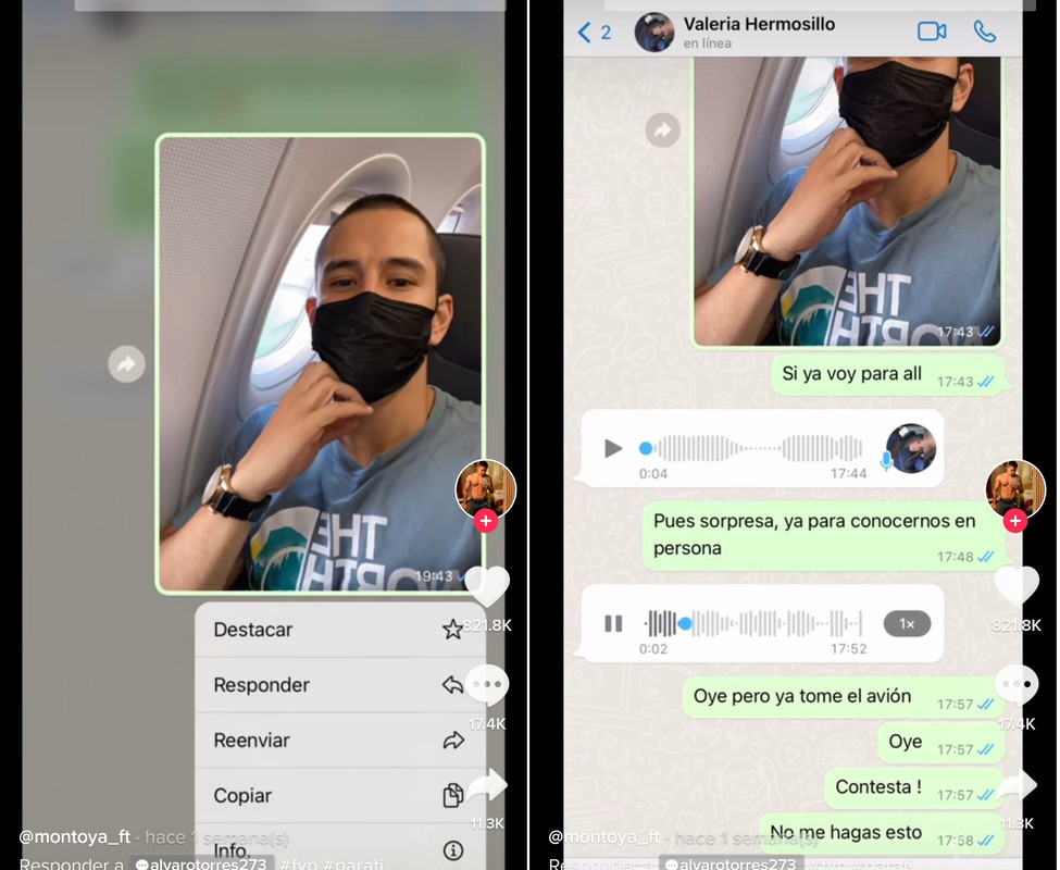 Joven vuela a conocer a su ligue, justo al despegar le confiesa que tiene novio