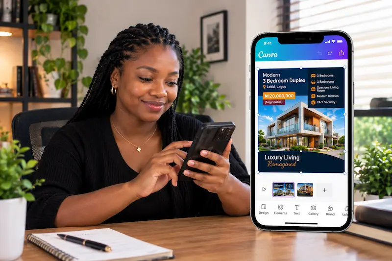Creating a professional property post in Canva in minutes