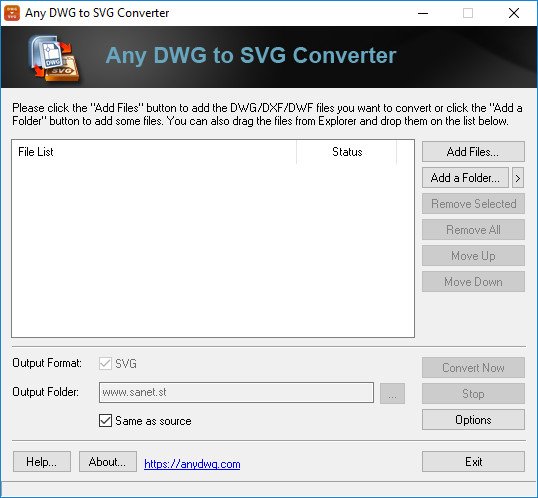Any DWG to SVG Converter v2023.0
