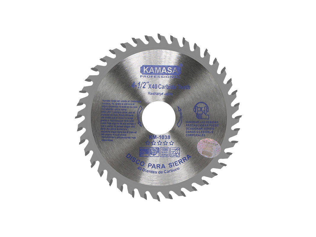 DISCO PARA SIERRA 4.5"X40TX7/8" KAMASA