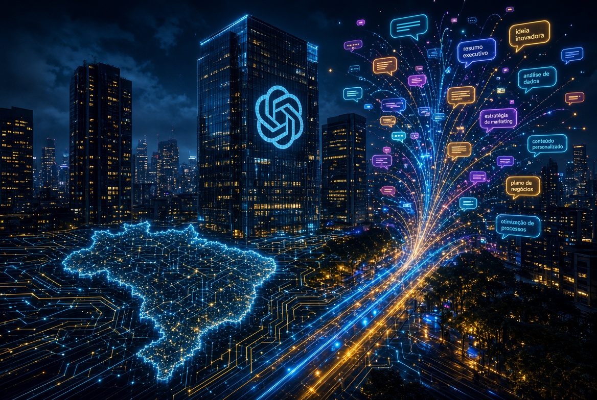 OpenAI desembarca em São Paulo e o Brasil vira o terceiro maior mercado do ChatGPT no planeta