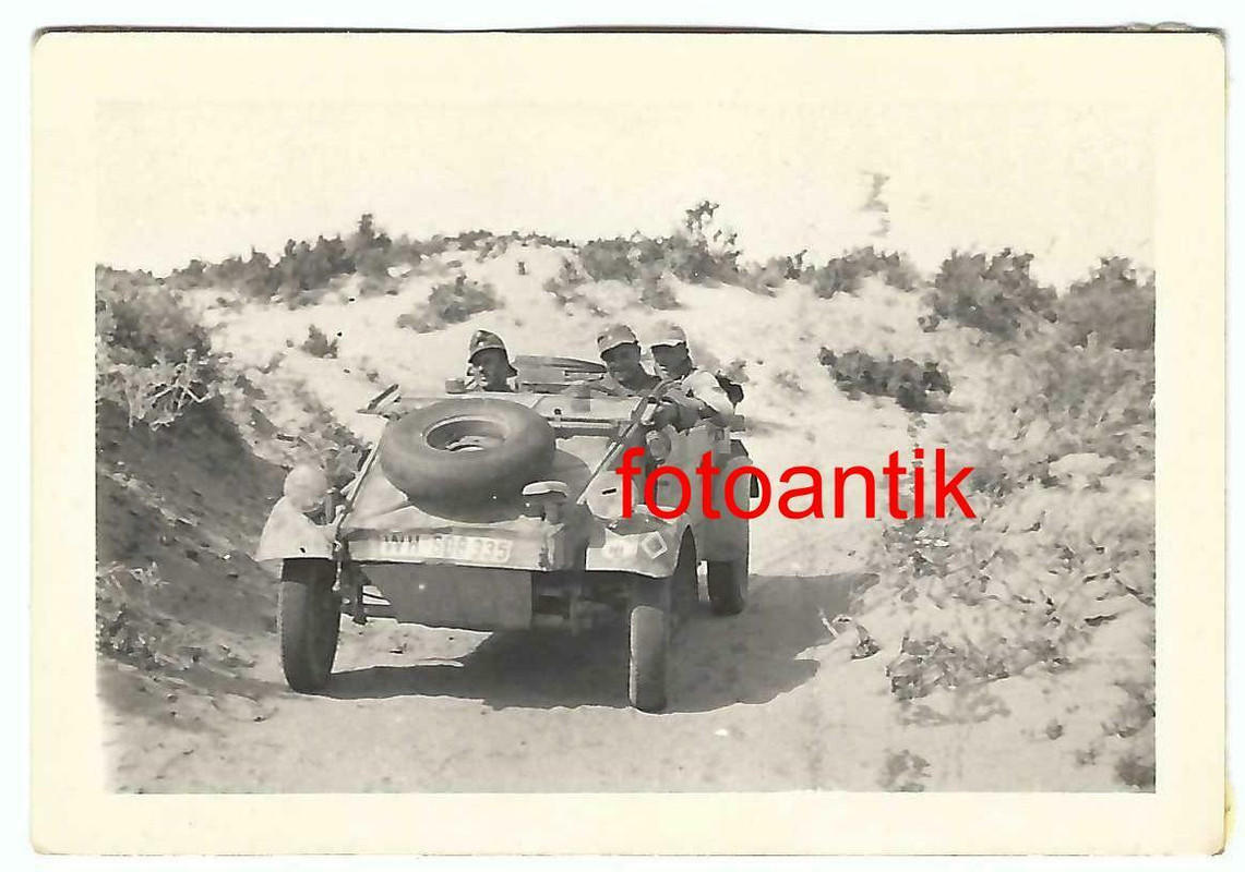 Foto 2 WK Afrika AFRIKAKORPS VW Kübelwagen Einheit Kennung Offizier