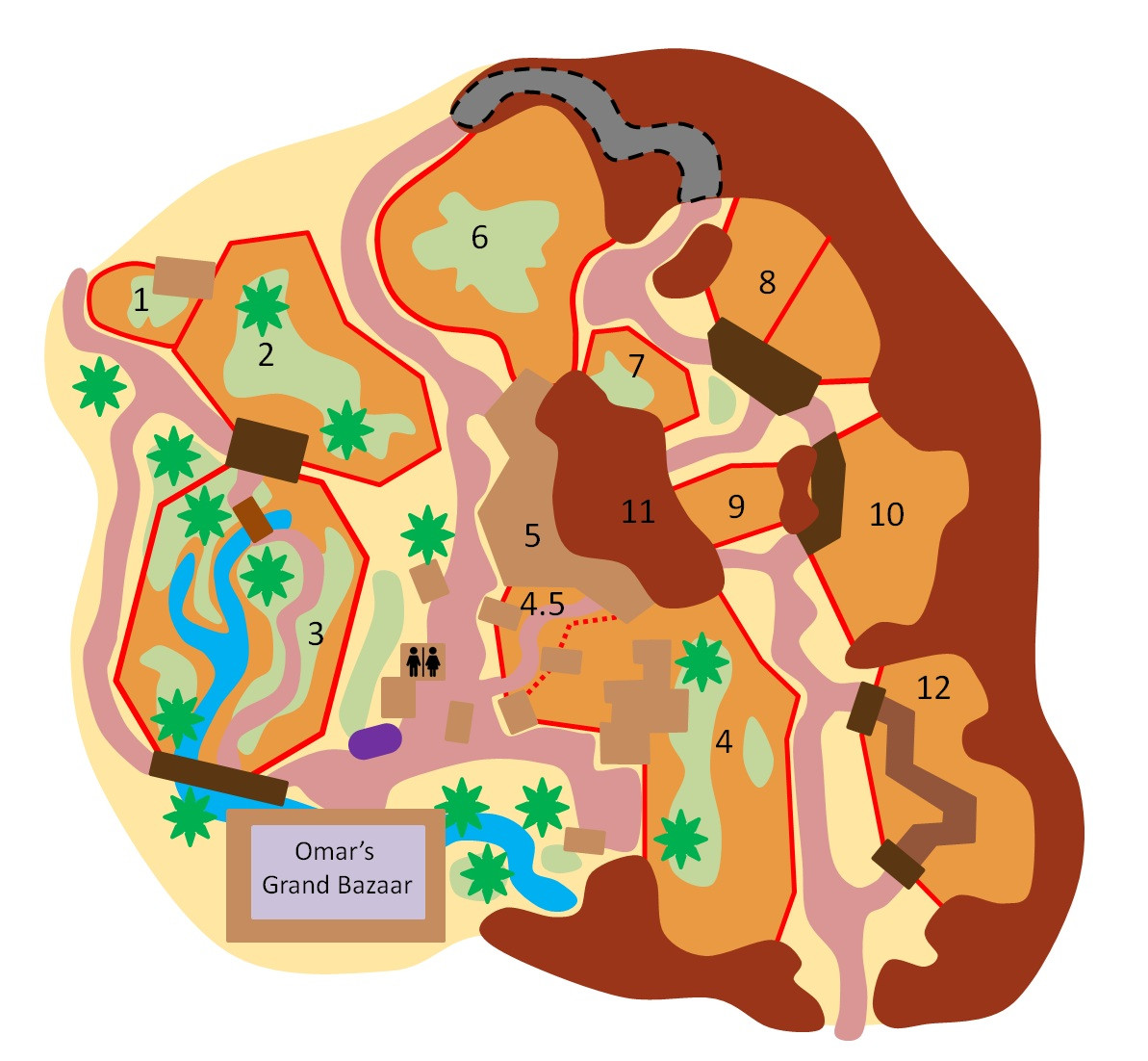Grand Zoo Parc de Dion Sahara map