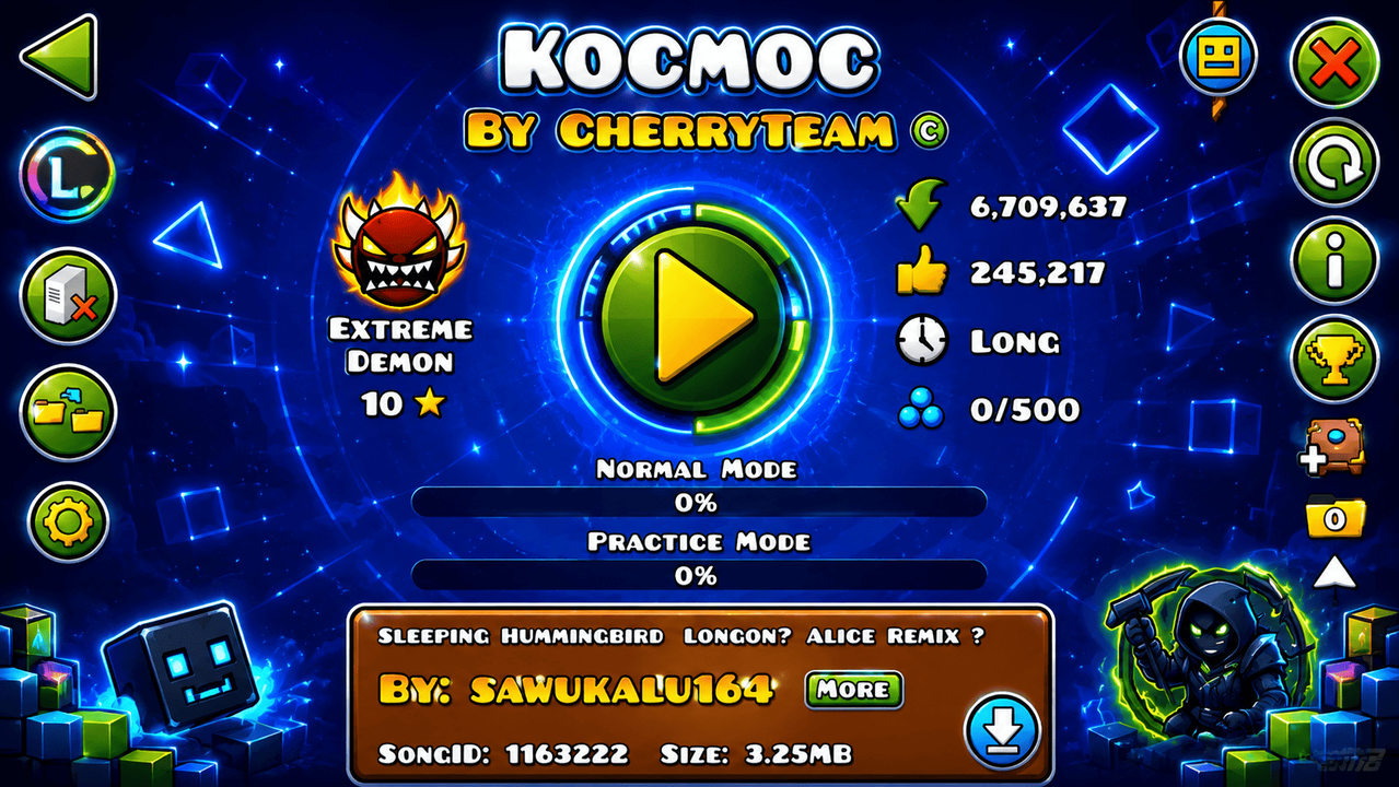 Geometry Dash Mod Menu APK mod features screenshot