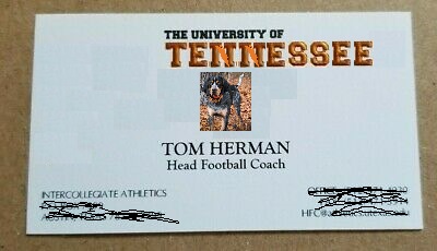 Autographed-Tom-Herman-business-card-w-c