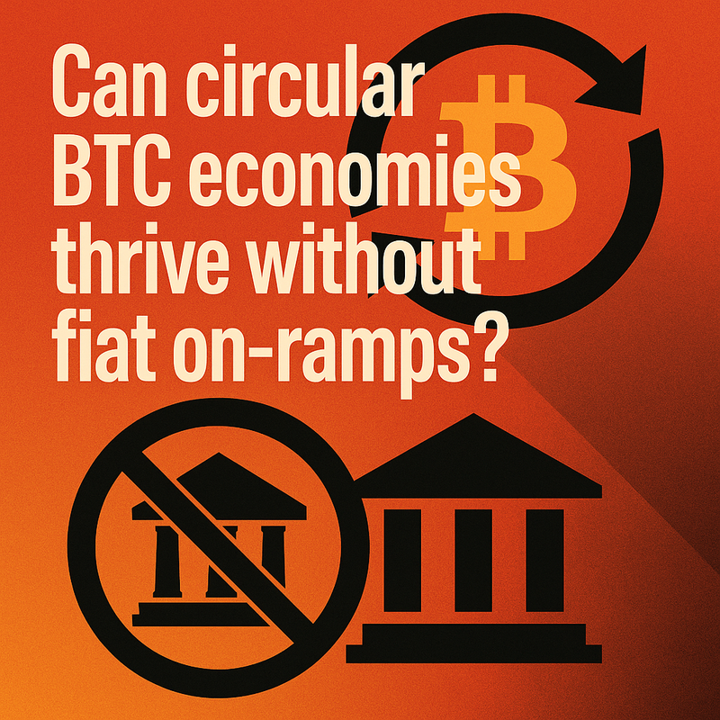 Can circular BTC economies thrive without fiat on-ramps?