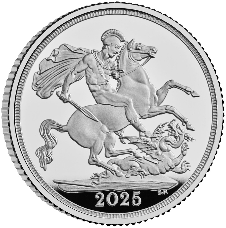 2025 silver Sovereign without Privy Mark Reverse