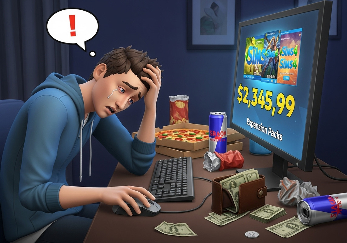Sim triste por não ter dinheiro para DLCs