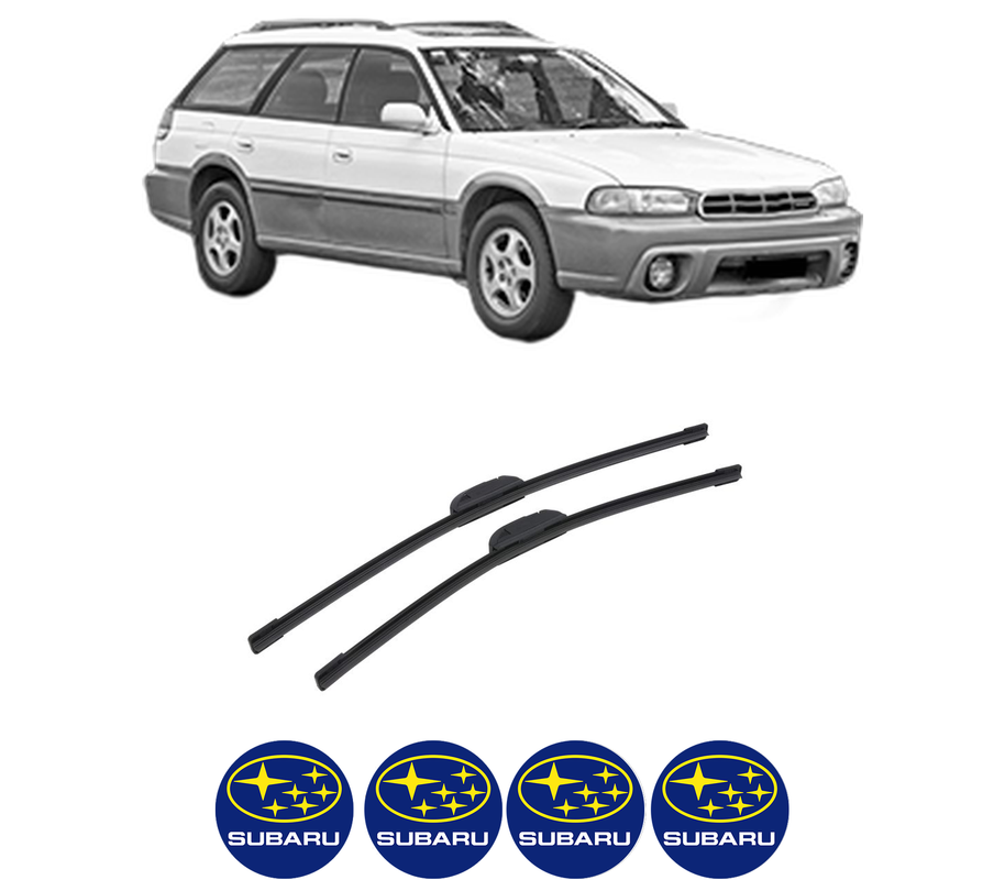 Set stergatoare auto SUBARU LEGACY OUTBACK (BG) din 1996-1999, pentru parbriz auto, 2 bucati, Bosch Aerotwin Retrofit, din cauciuc siliconat rezistent, 4 Stickere Auto SUBARU