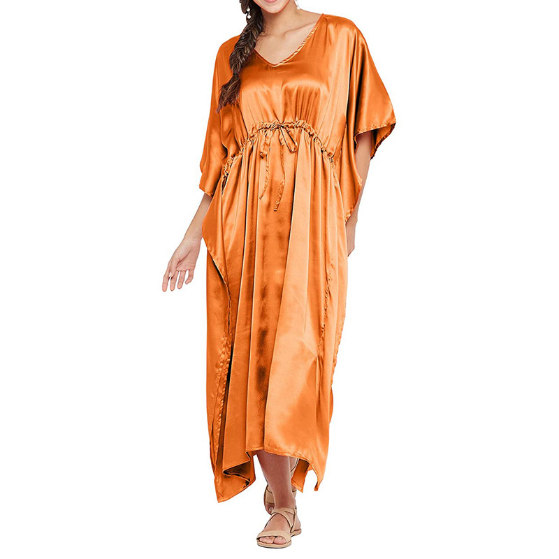 Women Satin Silk Nightdress Lingerie Sleepwear Nightgown Maxi Robe Loungewear - Picture 77 of 125