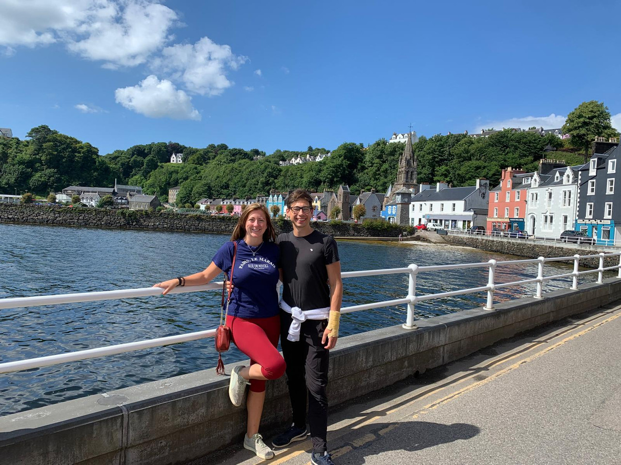 Fergus and Alana enjoying Tobermory Harbour