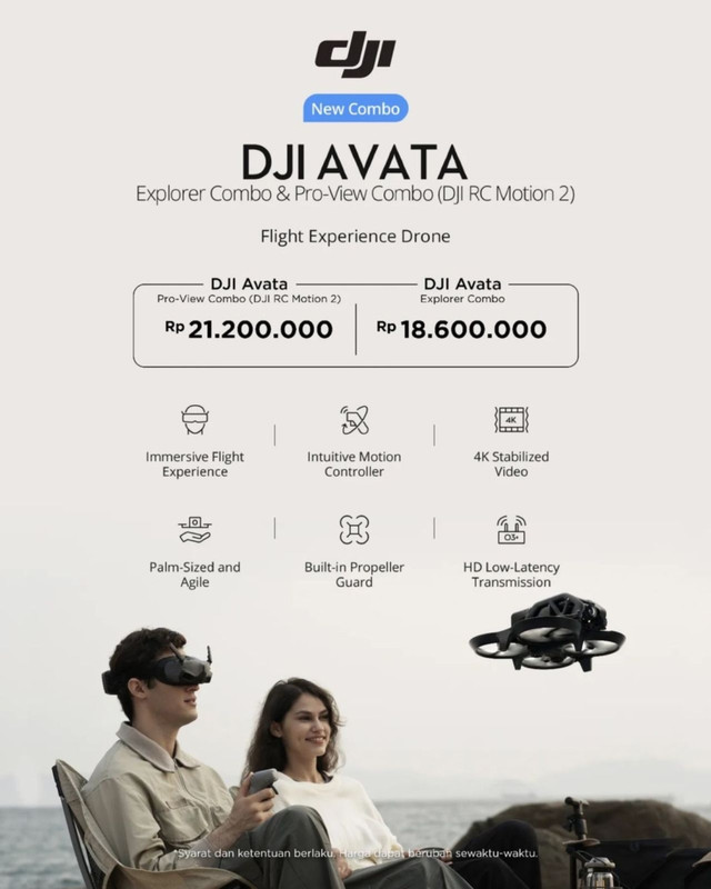 jual DJI Avata Pro-View Combo (DJI RC Motion 2) harga review spesifikasi