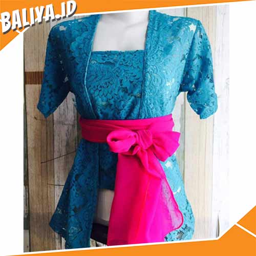 Model Kebaya bet Lengan Penedk Warna Biru Baliya.id`