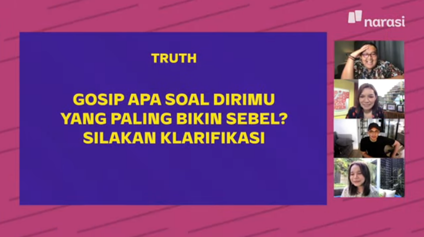Momen Truth or Dare Afgan, Najwa Shihab, Rossa dan Reza Chandika