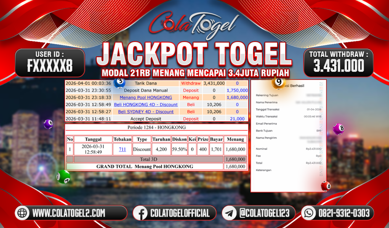 JACKPOT HONGKONG LOTTO!!