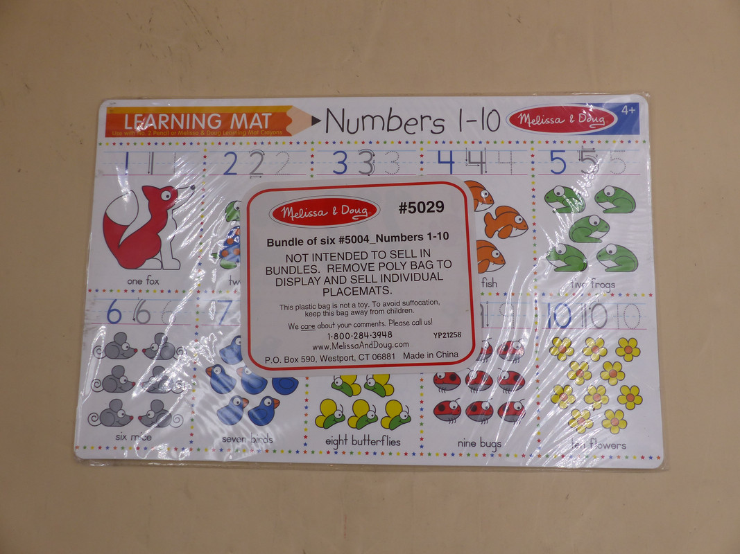 MELISSA & DOUG 5029 NUMBERS 1-10 BUNDLE OF 6 LEARNING MAT