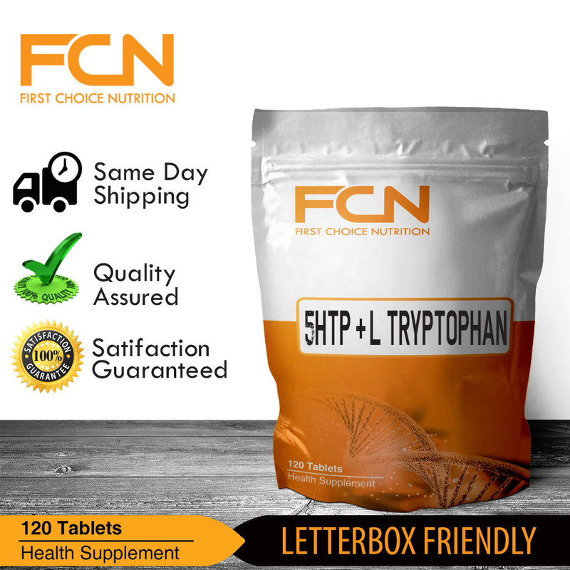 5 HTP 100mg + L Tryptophan 200mg 120 TABLETS Sleep Stress