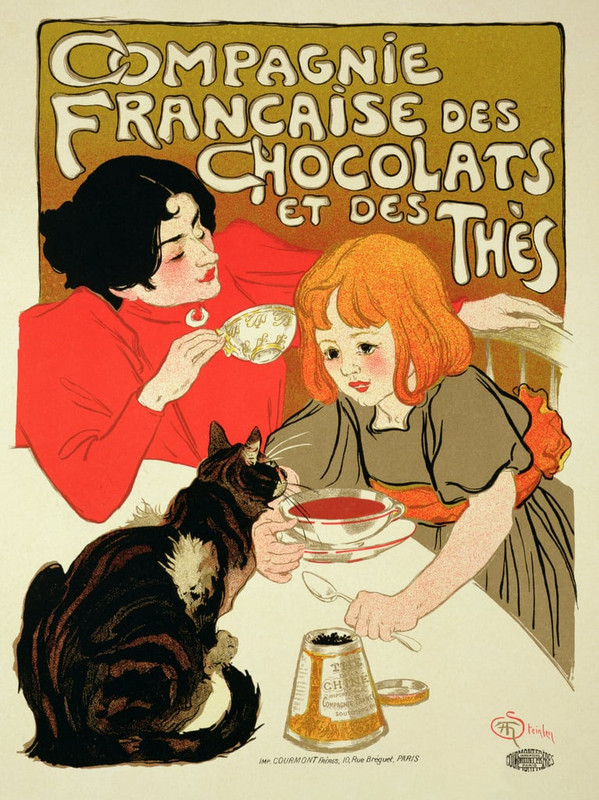 3-Theophile Alexandre Steinlen - Poster Advertising the French Company of Chocolate and Tea  - (Meis