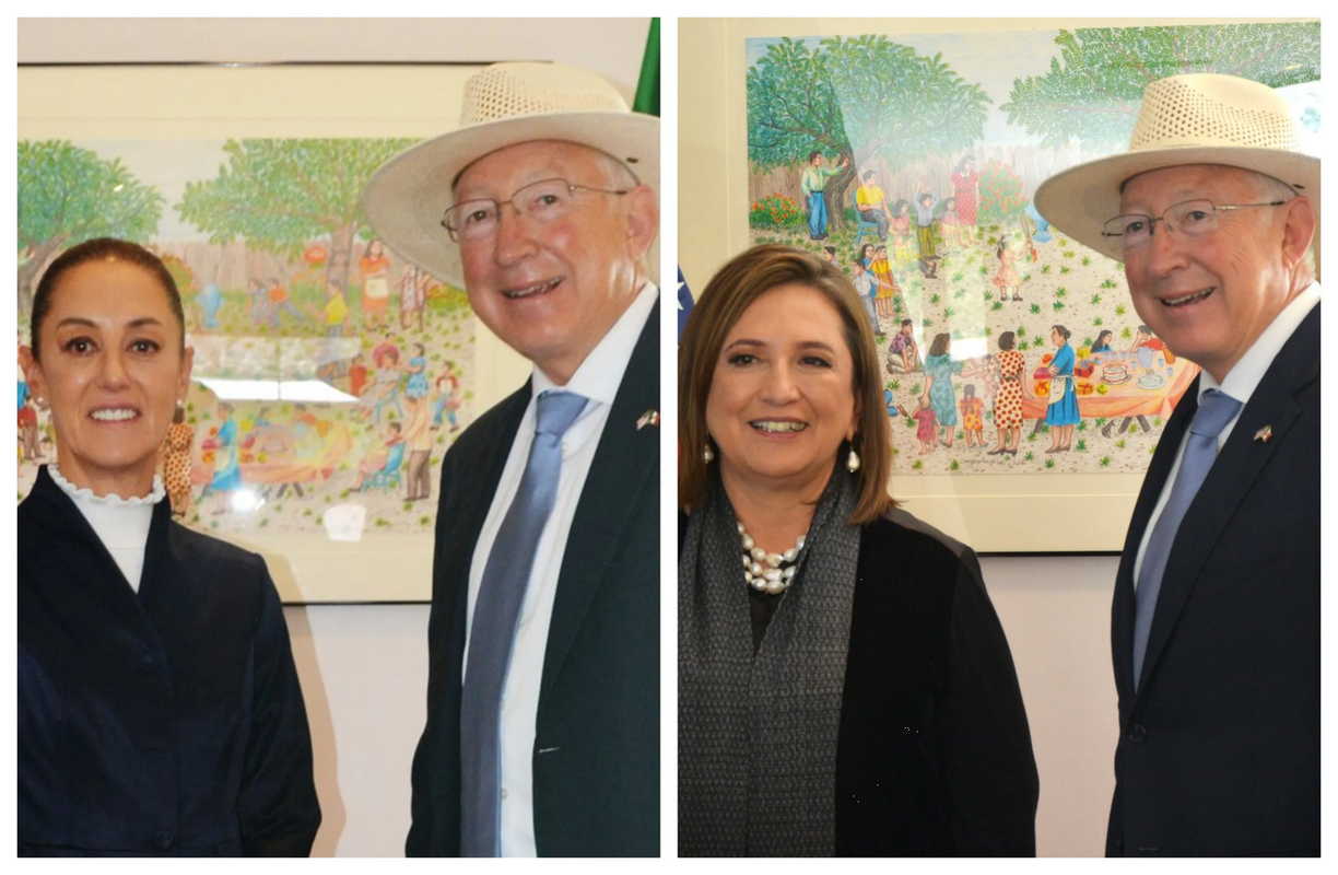 Ken Salazar se reúne con Sheinbaum y Xóchitl Gálvez 